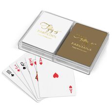 Fifty & Fabulous Double Deck Playing Cards