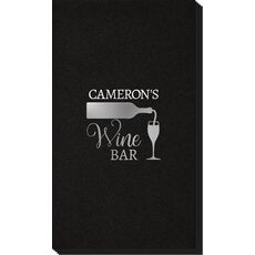 Pouring Wine Glass Linen Like Guest Towels