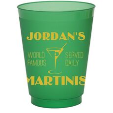 World Famous Martinis Colored Shatterproof Cups