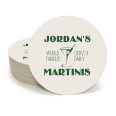 World Famous Martinis Round Coasters