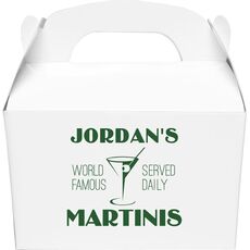 World Famous Martinis Gable Favor Boxes