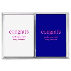 Big Word Congrats Double Deck Playing Cards