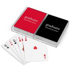 Big Word Graduate Double Deck Playing Cards
