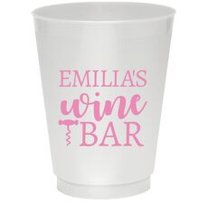 Corkscrew Wine Bar Colored Shatterproof Cups
