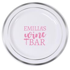Corkscrew Wine Bar Premium Banded Plastic Plates