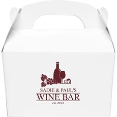 Time to Wine Down Gable Favor Boxes