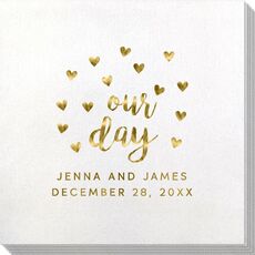 Confetti Hearts Our Day Bamboo Luxe Napkins