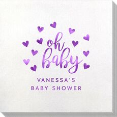 Confetti Hearts Oh Baby Bamboo Luxe Napkins