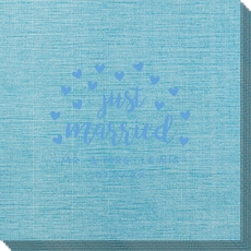 Confetti Hearts Just Married Bamboo Luxe Napkins