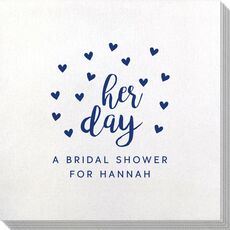 Confetti Hearts Her Day Bamboo Luxe Napkins