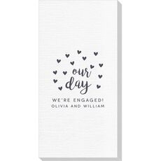 Confetti Hearts Our Day Deville Guest Towels