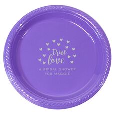Confetti Hearts True Love Plastic Plates
