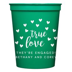 Confetti Hearts True Love Stadium Cups