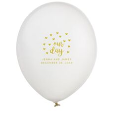 Confetti Hearts Our Day Latex Balloons