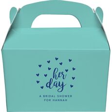 Confetti Hearts Her Day Gable Favor Boxes
