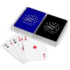 Confetti Hearts True Love Double Deck Playing Cards