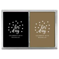 Confetti Hearts Her Day Double Deck Playing Cards
