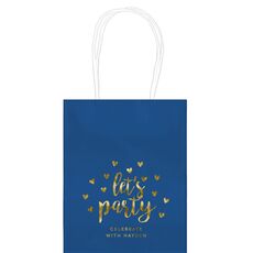 Confetti Hearts Let's Party Mini Twisted Handled Bags