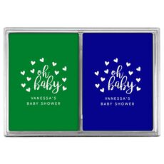 Confetti Hearts Oh Baby Double Deck Playing Cards