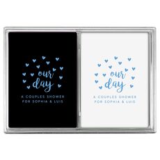 Confetti Hearts Our Day Double Deck Playing Cards