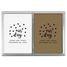 Confetti Hearts Our Day Double Deck Playing Cards