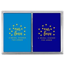 Confetti Hearts Our Love Double Deck Playing Cards