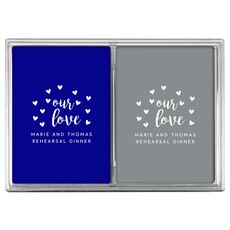 Confetti Hearts Our Love Double Deck Playing Cards