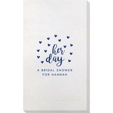 Confetti Hearts Her Day Bamboo Luxe Guest Towels