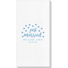 Confetti Hearts Just Married Deville Guest Towels