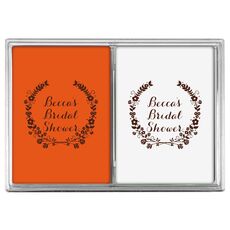 Floral Laurel Wreath Double Deck Playing Cards