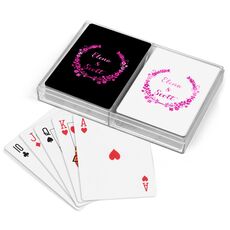Floral Laurel Wreath Double Deck Playing Cards