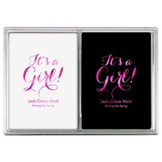 Elegant It's A Girl Double Deck Playing Cards