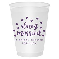 Confetti Hearts Almost Married Shatterproof Cups