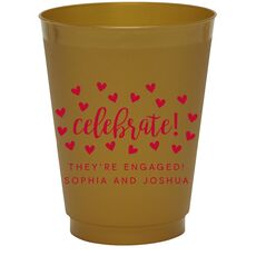 Confetti Hearts Celebrate Colored Shatterproof Cups