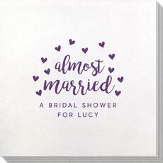 Confetti Hearts Almost Married Bamboo Luxe Napkins