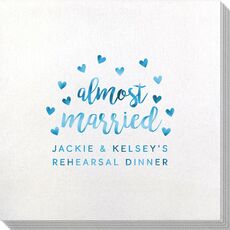 Confetti Hearts Almost Married Bamboo Luxe Napkins