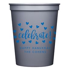 Confetti Hearts Celebrate Stadium Cups