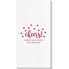 Confetti Hearts Cheers Deville Guest Towels