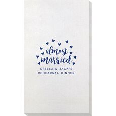 Confetti Hearts Almost Married Bamboo Luxe Guest Towels