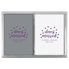 Confetti Hearts Almost Married Double Deck Playing Cards