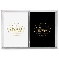 Confetti Hearts Cheers Double Deck Playing Cards