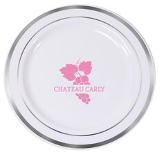 Wine Grapes Premium Banded Plastic Plates
