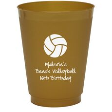 Volleyball Colored Shatterproof Cups