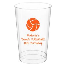 Volleyball Clear Plastic Cups