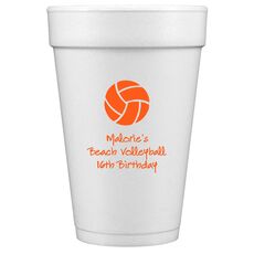 Volleyball Styrofoam Cups