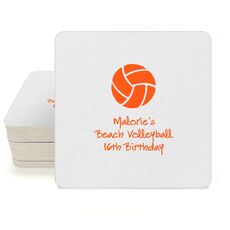 Volleyball Square Coasters