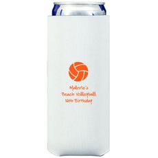 Volleyball Collapsible Slim Koozies