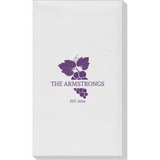 Wine Grapes Linen Like Guest Towels