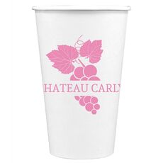 Wine Grapes Paper Coffee Cups