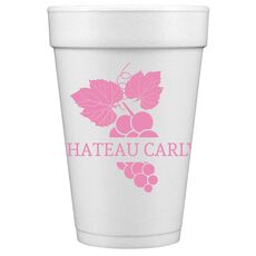 Wine Grapes Styrofoam Cups